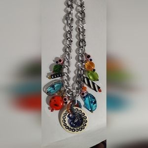Multi colored statement necklace